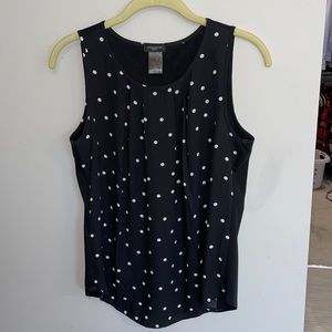 Ann Taylor sleeveless polka dot blouse